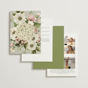 "Floral Tribute" - Wedding Invitations in Moss by Chris Griffith - Back of Card Options