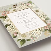 "Floral Tribute" - Wedding Invitations in Moss by Chris Griffith - Detail