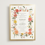"Enchanting" - Wedding Invitations in Burgundy by Susan Moyal - Front
