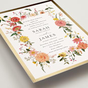 "Enchanting" - Wedding Invitations in Burgundy by Susan Moyal - Detail