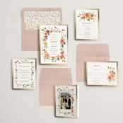 "Enchanting" - Wedding Invitations in Burgundy by Susan Moyal - Invitation Suite