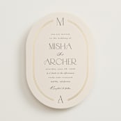 "Misha" - Wedding Invitations in Latte by Kristie Kern - Front