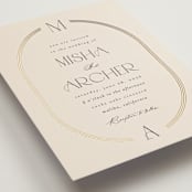 "Misha" - Wedding Invitations in Latte by Kristie Kern - Detail