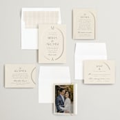 "Misha" - Wedding Invitations in Latte by Kristie Kern - Invitation Suite
