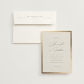 "Surround" - Wedding Invitations in Sand by Nicole Walsh - Invitation with Envelope