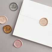 "Sunset Florals" - Wedding Invitations in Copper by Susan Moyal - Wax Seals
