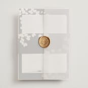 "Loire" - Wedding Invitations in Deep Sea by Kristie Kern - Assembled with Vellum Wrap and Wax Seal