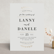 "Elegant Announcement" - Wedding Invitations in Vanilla by Kelly Schmidt - Front