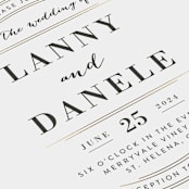 "Elegant Announcement" - Wedding Invitations in Vanilla by Kelly Schmidt - Close-Up