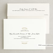 "Elegant Announcement" - Wedding Invitations in Vanilla by Kelly Schmidt - FREE Recipient Addressing