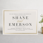 "Bold Classic" - Wedding Invitations in Golden by Jessica Williams - Front