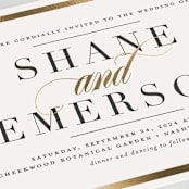 "Bold Classic" - Wedding Invitations in Golden by Jessica Williams - Close-Up