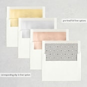 "Bold Classic" - Wedding Invitations in Golden by Jessica Williams - Envelope Liner Options