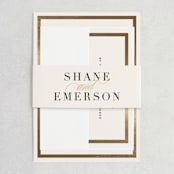 "Bold Classic" - Wedding Invitations in Golden by Jessica Williams - Assembled