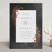 "Lux branch" - Wedding Invitations in Pepper by Stacey Meacham - Front