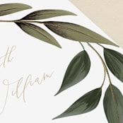 "Cascading Vine" - Wedding Invitations in Ivory by Susan Moyal - Close-Up