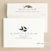 "Cascading Vine" - Wedding Invitations in Ivory by Susan Moyal - FREE Recipient Addressing