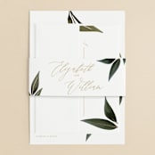 "Cascading Vine" - Wedding Invitations in Ivory by Susan Moyal - Assembled