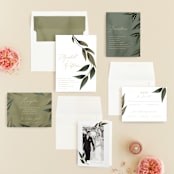 "Cascading Vine" - Wedding Invitations in Ivory by Susan Moyal - Invitation Suite