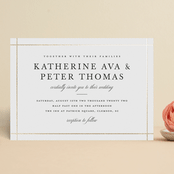 "Formal Affair" - Wedding Invitations in Cloud by Stacey Meacham - Front