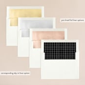 "Formal Affair" - Wedding Invitations in Cloud by Stacey Meacham - Envelope Liner Options