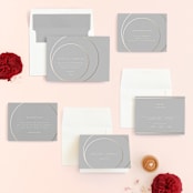 "lili" - Wedding Invitations in Ash by Lori Wemple - Invitation Suite