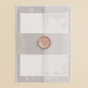 "Embracing" - Wedding Invitations in Autumn by Susan Moyal - Vellum Wrap with Wax Seal