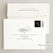 "Formal" - Wedding Invitations in Onyx by Jessica Williams - FREE Recipient Addressing