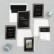 "Formal" - Wedding Invitations in Onyx by Jessica Williams - Invitation Suite