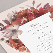 "Autumn Hymnal" - Wedding Invitations in Blush by Leah Bisch - Close-Up