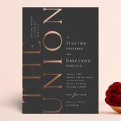"Finley" - Wedding Invitations in Graphite by Kristie Kern - Front