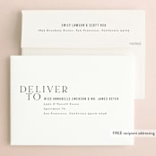 "Finley" - Wedding Invitations in Graphite by Kristie Kern - FREE Recipient Addressing