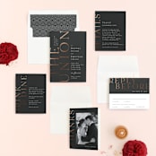 "Finley" - Wedding Invitations in Graphite by Kristie Kern - Invitation Suite