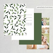 "Soft Greenery" - Wedding Invitations in Twilight by Susan Moyal - Back of Card