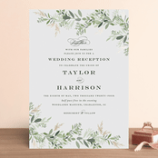 "Trailing Vine" - Wedding Invitations in Greenery by Jennifer Postorino - Front