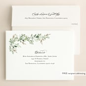 "Trailing Vine" - Wedding Invitations in Greenery by Jennifer Postorino - FREE Recipient Addressing