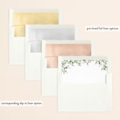 "Trailing Vine" - Wedding Invitations in Greenery by Jennifer Postorino - Envelope Liner Options