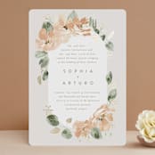 "Bloom" - Wedding Invitations in Tea by Leah Bisch - Front