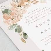 "Bloom" - Wedding Invitations in Tea by Leah Bisch - Close-Up