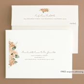 "Bloom" - Wedding Invitations in Tea by Leah Bisch - FREE Recipient Addressing