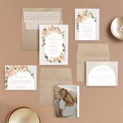 "Bloom" - Wedding Invitations in Tea by Leah Bisch - Invitation Suite