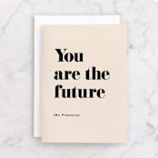 "Futura" - Single Greeting Cards in Blush by Carly Reed Walker - Front