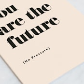 "Futura" - Single Greeting Cards in Blush by Carly Reed Walker - Close-Up