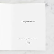 "Amazing" - Single Greeting Cards in Navy by Lori Wemple - Customizable Interior Example
