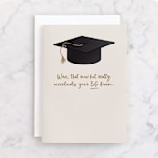 "Big Brain" - Single Greeting Cards in Beige by Erica Krystek - Front