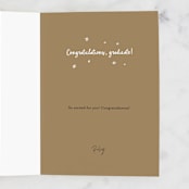 "Big Brain" - Single Greeting Cards in Beige by Erica Krystek - Customizable Interior Example
