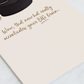 "Big Brain" - Single Greeting Cards in Beige by Erica Krystek - Close-Up