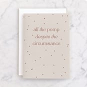 "Pomp & Circumstance" - Single Greeting Cards in Eggshell by Kelsey Mucci - Front