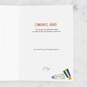 "Essentials" - Single Greeting Cards in Cream by Nadia Hassan - Customizable Interior Example