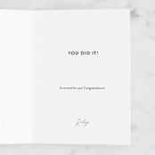 "Chic Letters" - Single Greeting Cards in Smoke by Jessica Williams - Customizable Interior Example